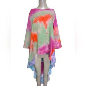 Why Dress Colorful Tie-Dye Tunic Top Large